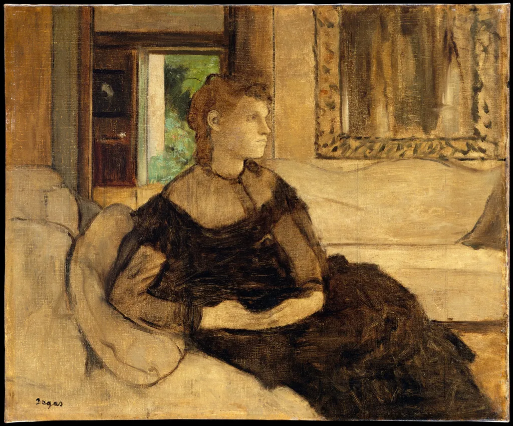 Madame Théodore Gobillard (Yves Morisot, 1838–1893), by Edgar Degas, oil, 1869