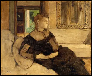 Madame Théodore Gobillard (Yves Morisot, 1838–1893), by Edgar Degas, oil, 1869