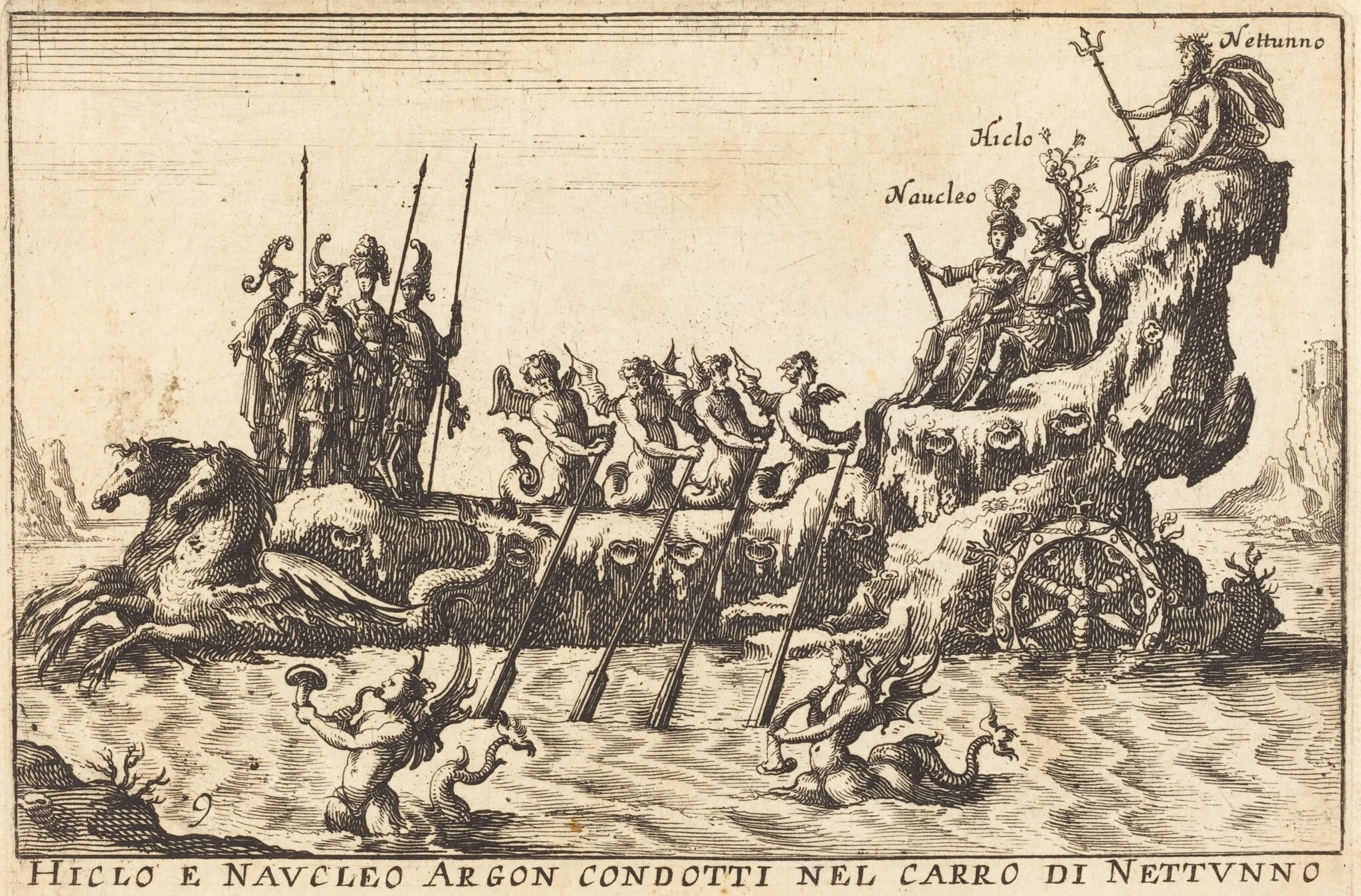 Hiclo e Naucleo Argon condotti nel carro di Nettuno, detail