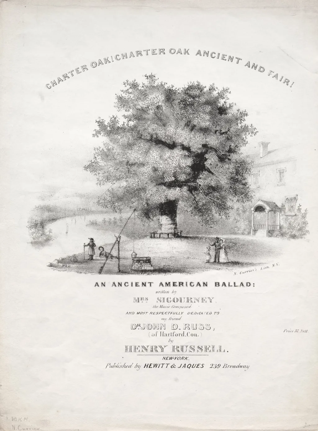 Charter Oak!  Charter Oak Ancient and Fair!, by Nathaniel Currier, 1860