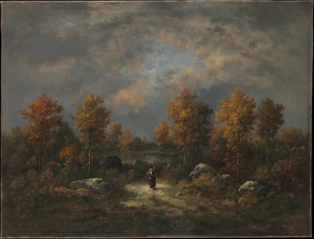 Autumn: The Woodland Pond, by Narcisse Virgilio Díaz, oil, 1867