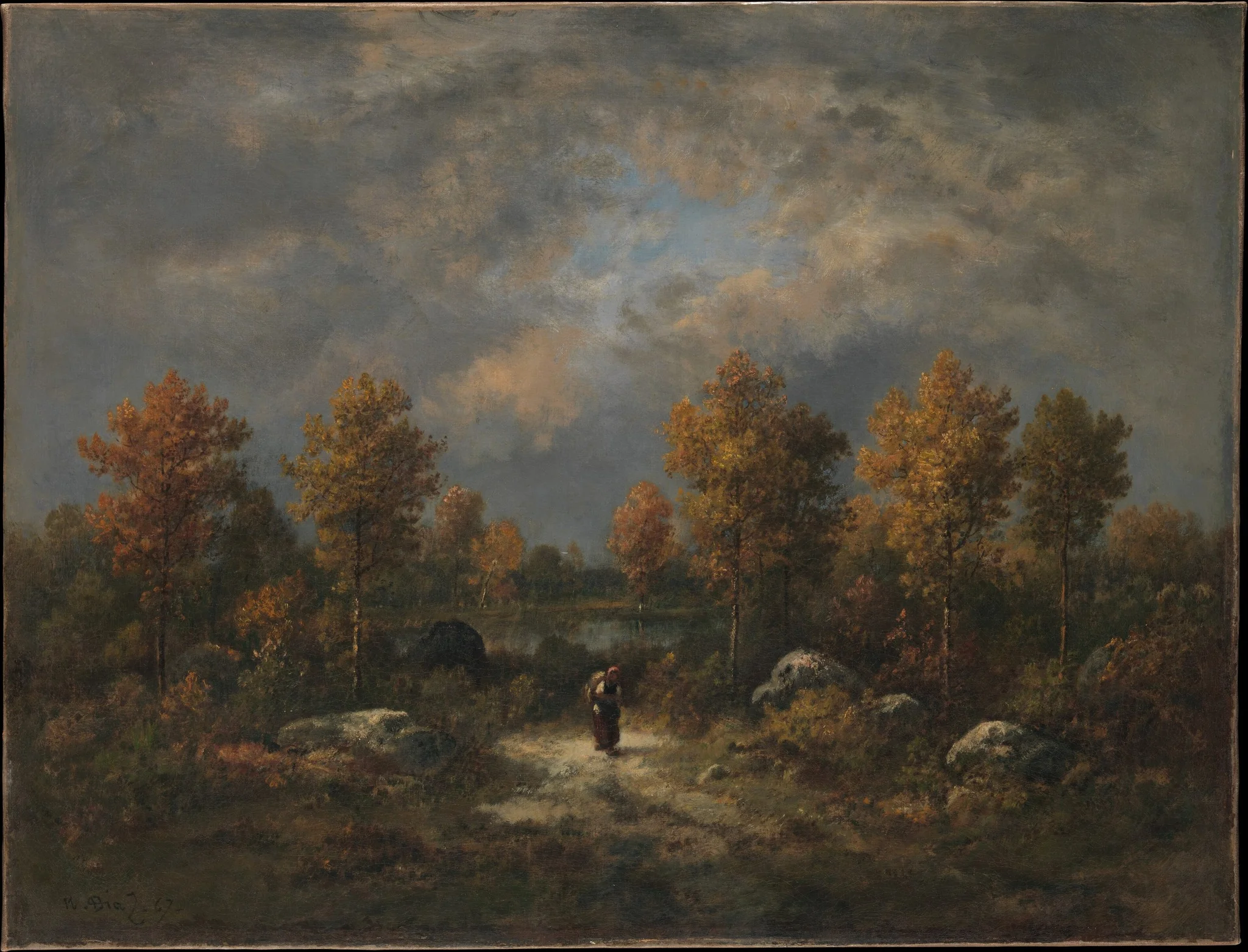 Autumn: The Woodland Pond, detail