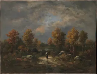 Autumn: The Woodland Pond, by Narcisse Virgilio Díaz, oil, 1867