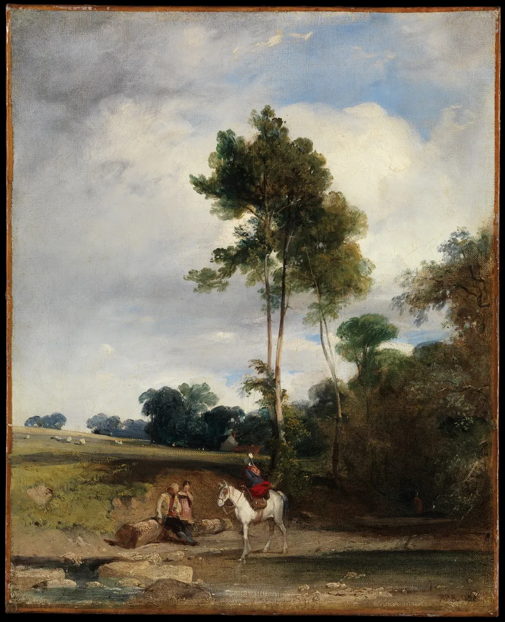 Roadside Halt, by Richard Parkes Bonington, oil, 1826