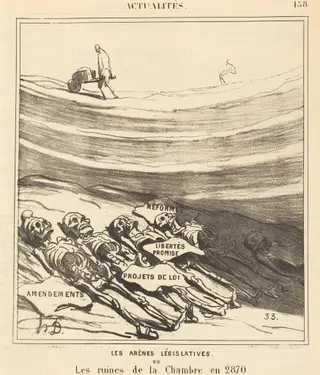 Les arènes législatives, by Honoré Daumier, 1870