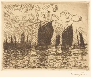 Return of the Boats, by Maxime Maufra, ink, 1903