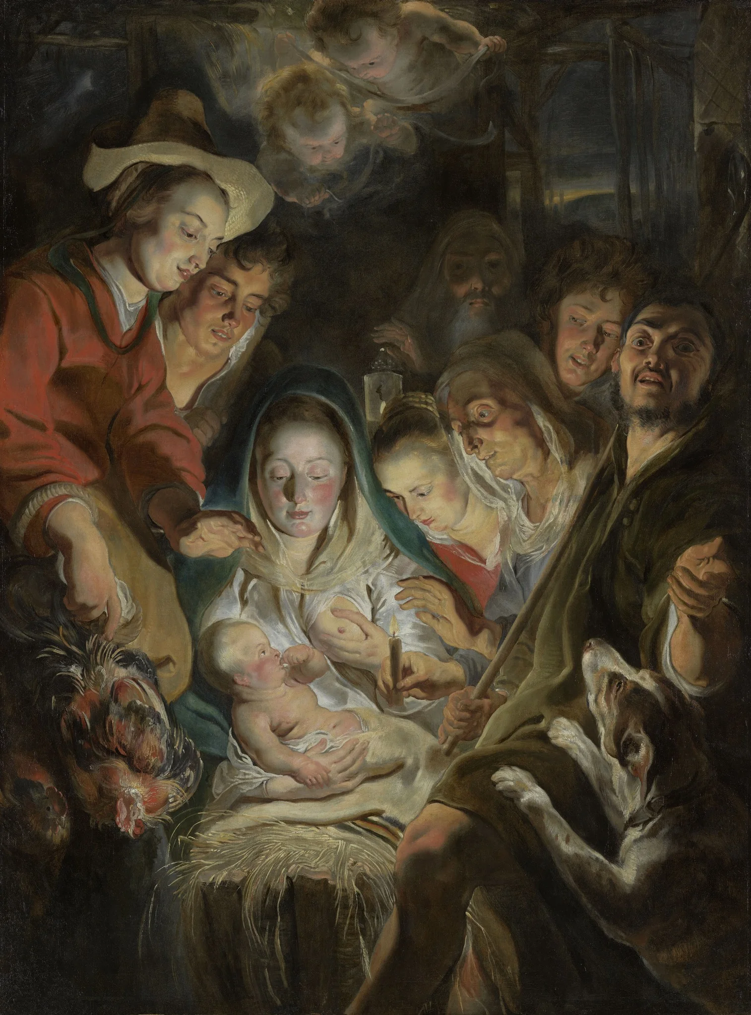 Adoration of the Shepherds, detail