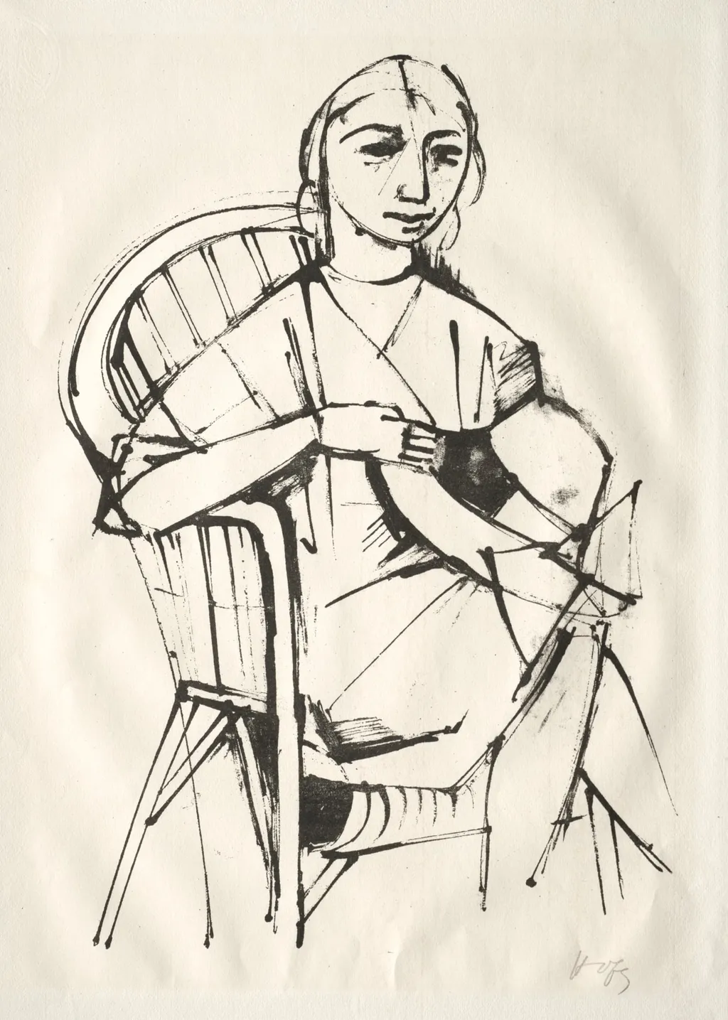Milliner, by Karl Hofer, 1922