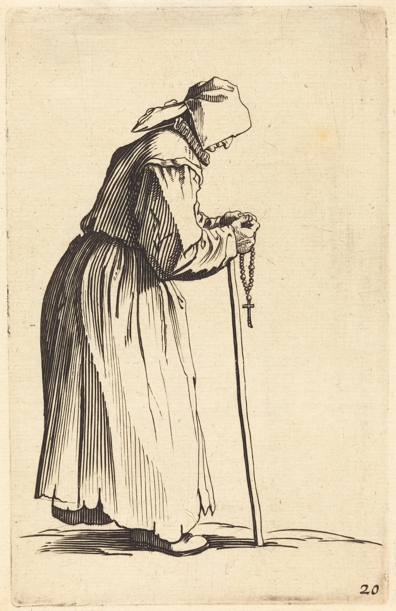 Beggar Woman with Rosary, detail