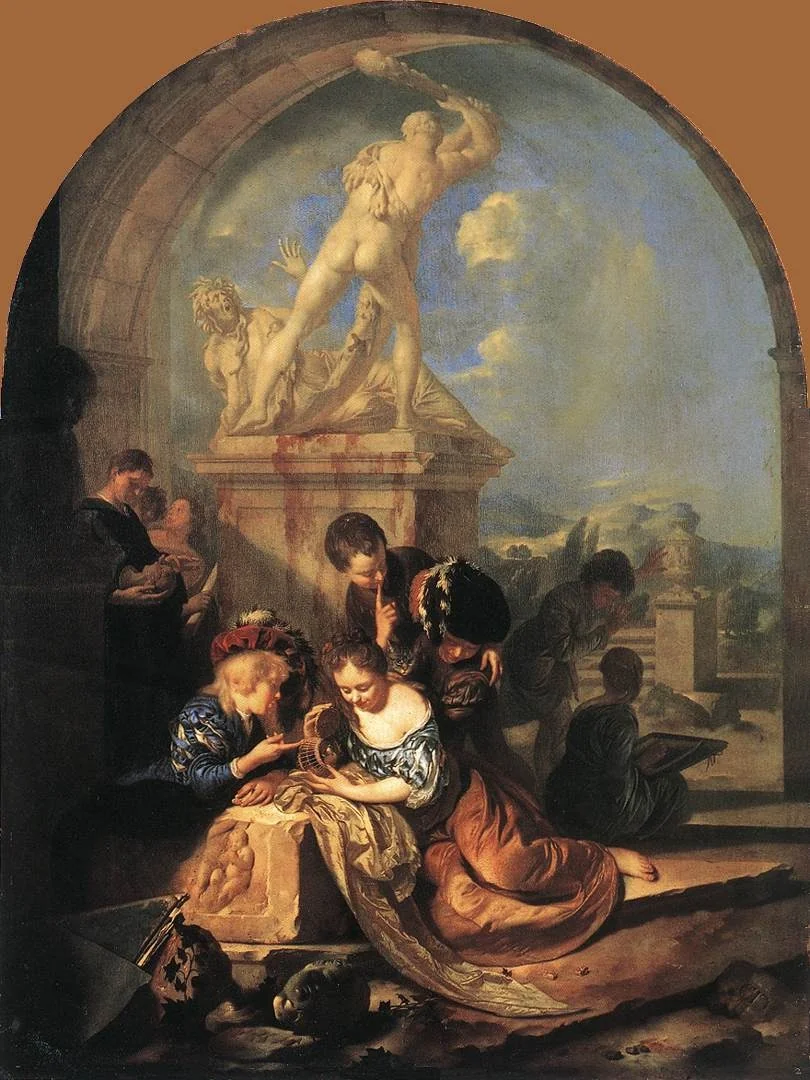 Children Playing before a Hercules Group, detail