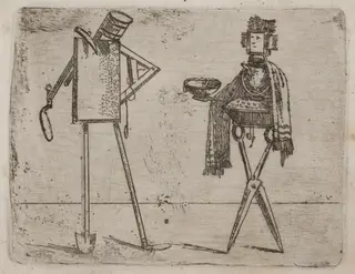 From "Bizzarie di varie Figure", by Giovanni Battista Bracelli, ink, 1624
