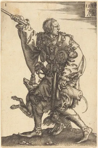 Large Wedding Dancers, by Heinrich Aldegrever, ink, 1538