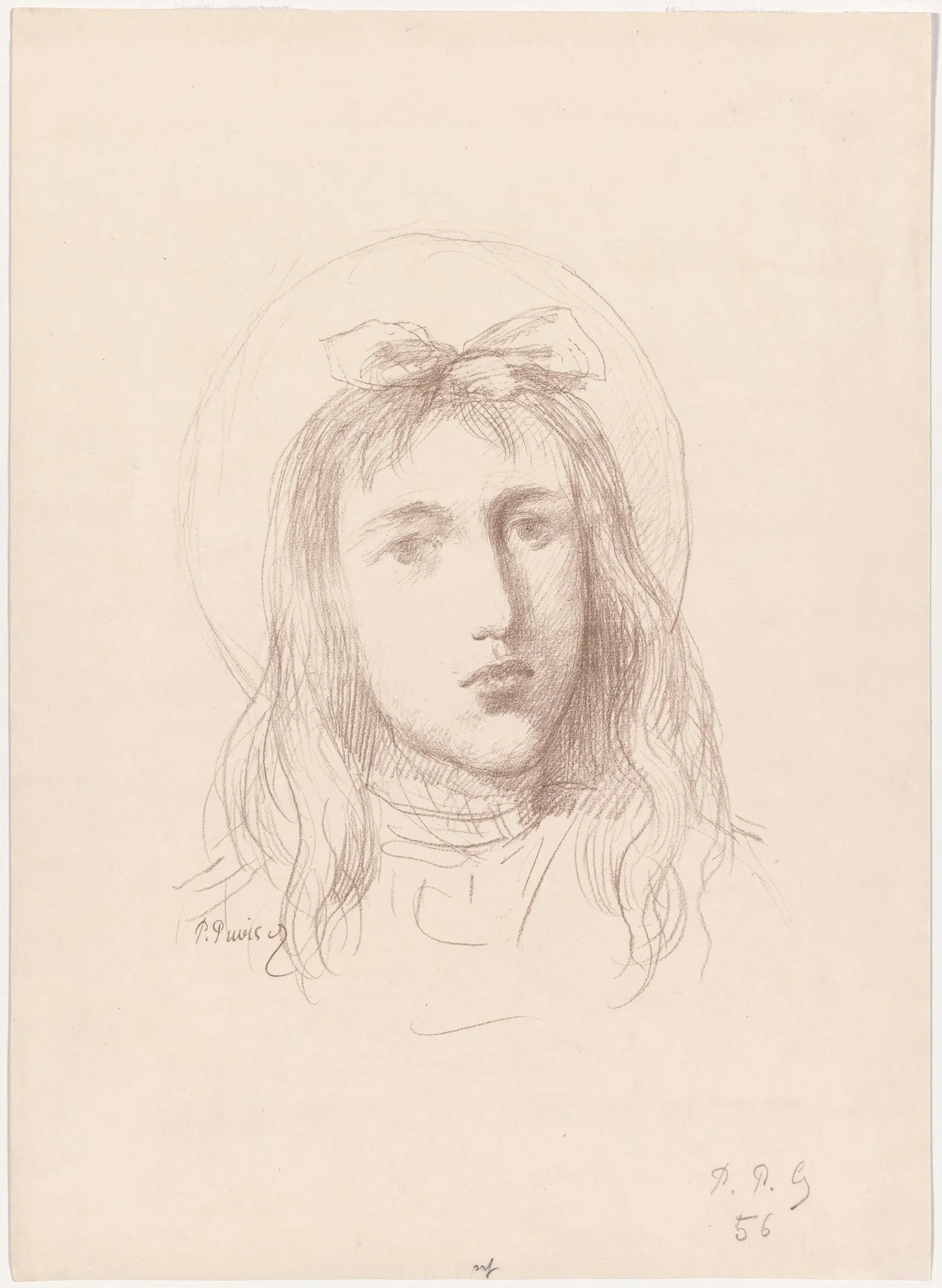 Tête de Jeune Fille, detail