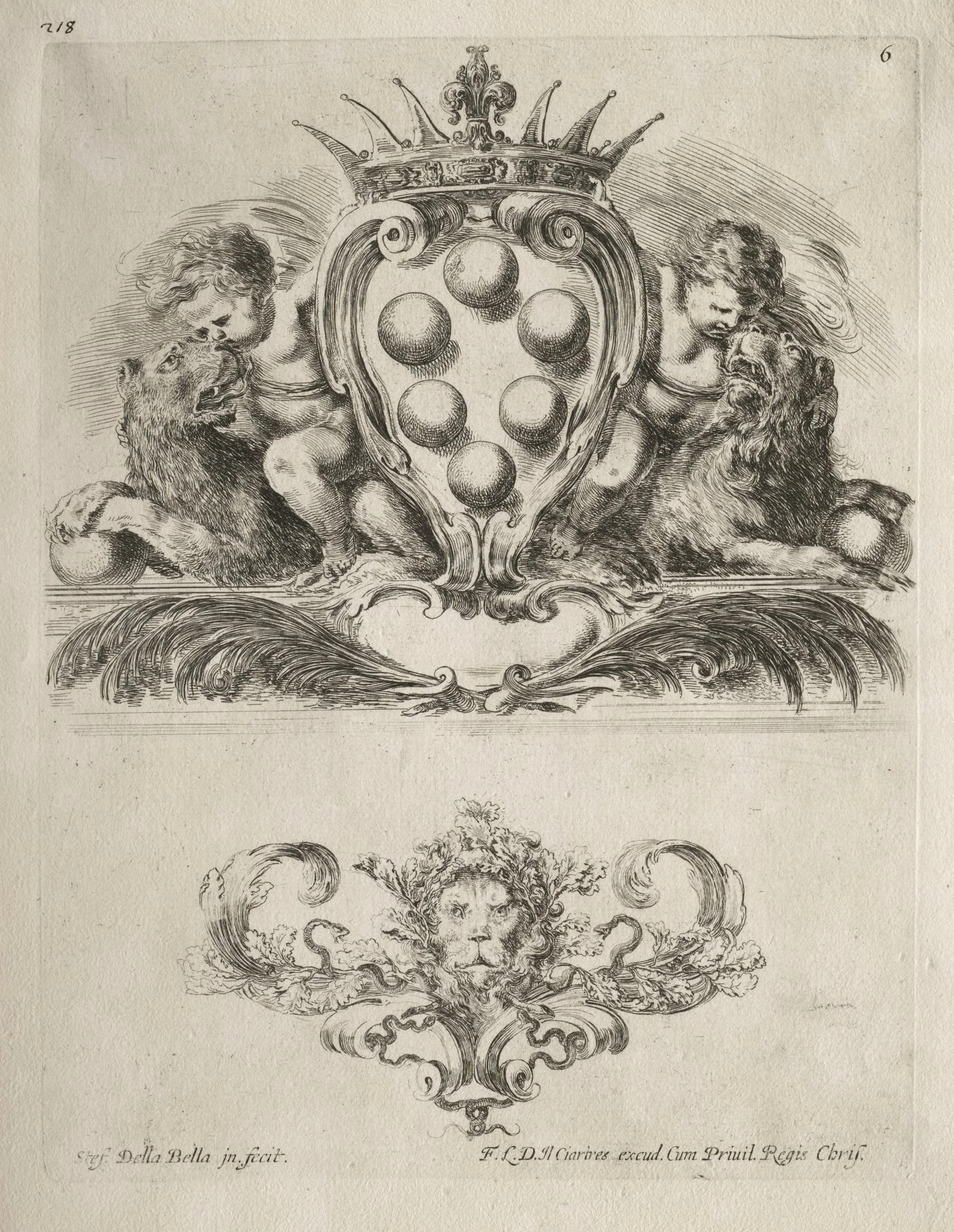 Collection of Various Caprices and New Designs of Cartouches and Ornaments: No. 6, detail