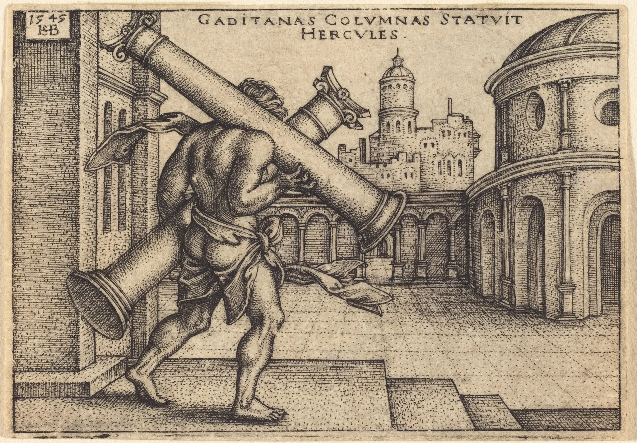 Hercules Carrying the Columns of Gades, detail