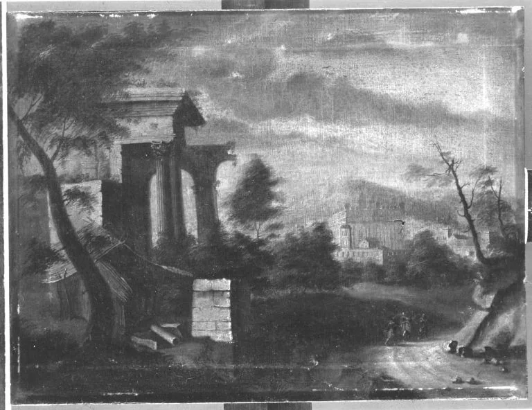 Landschaft mit Ruinen (Nachfolger), detail