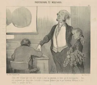 Dans cette réclame que vous allez envoyer ..., by Honoré Daumier, ink, 1846