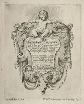 Collection of Various Caprices and New Designs of Cartouches and Ornaments, by Stefano Della Bella, 1646