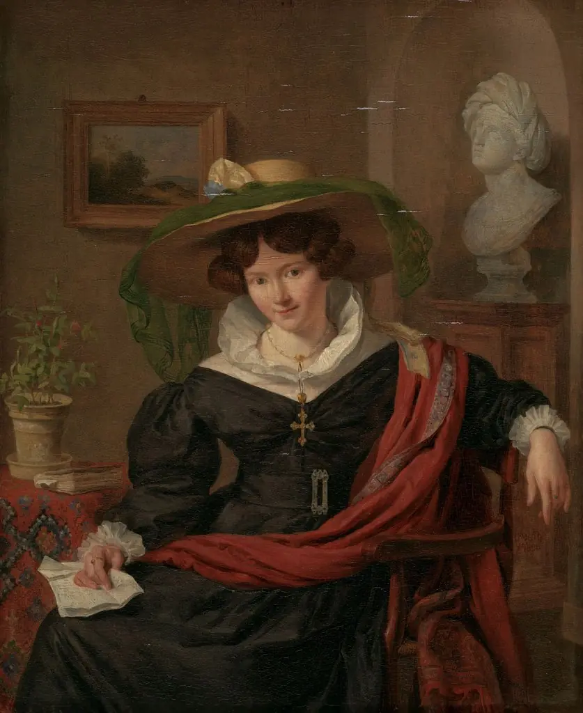 Portrait of Carolina Frederica Kerst, Wife of Louis Royer, by Charles van Beveren, oil, 1830