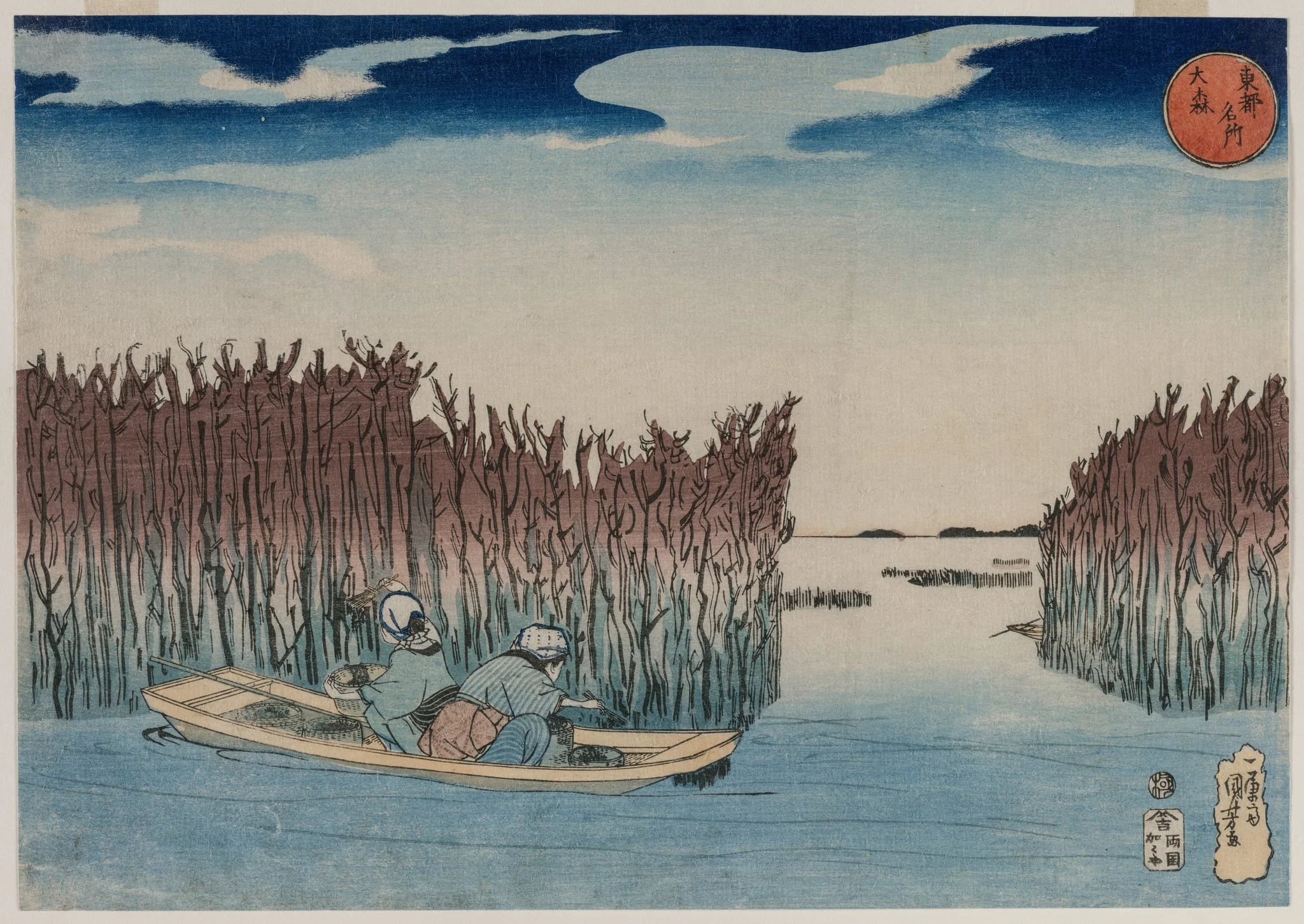 Ōmori, from the series Famous Places in the Eastern Capital, detail