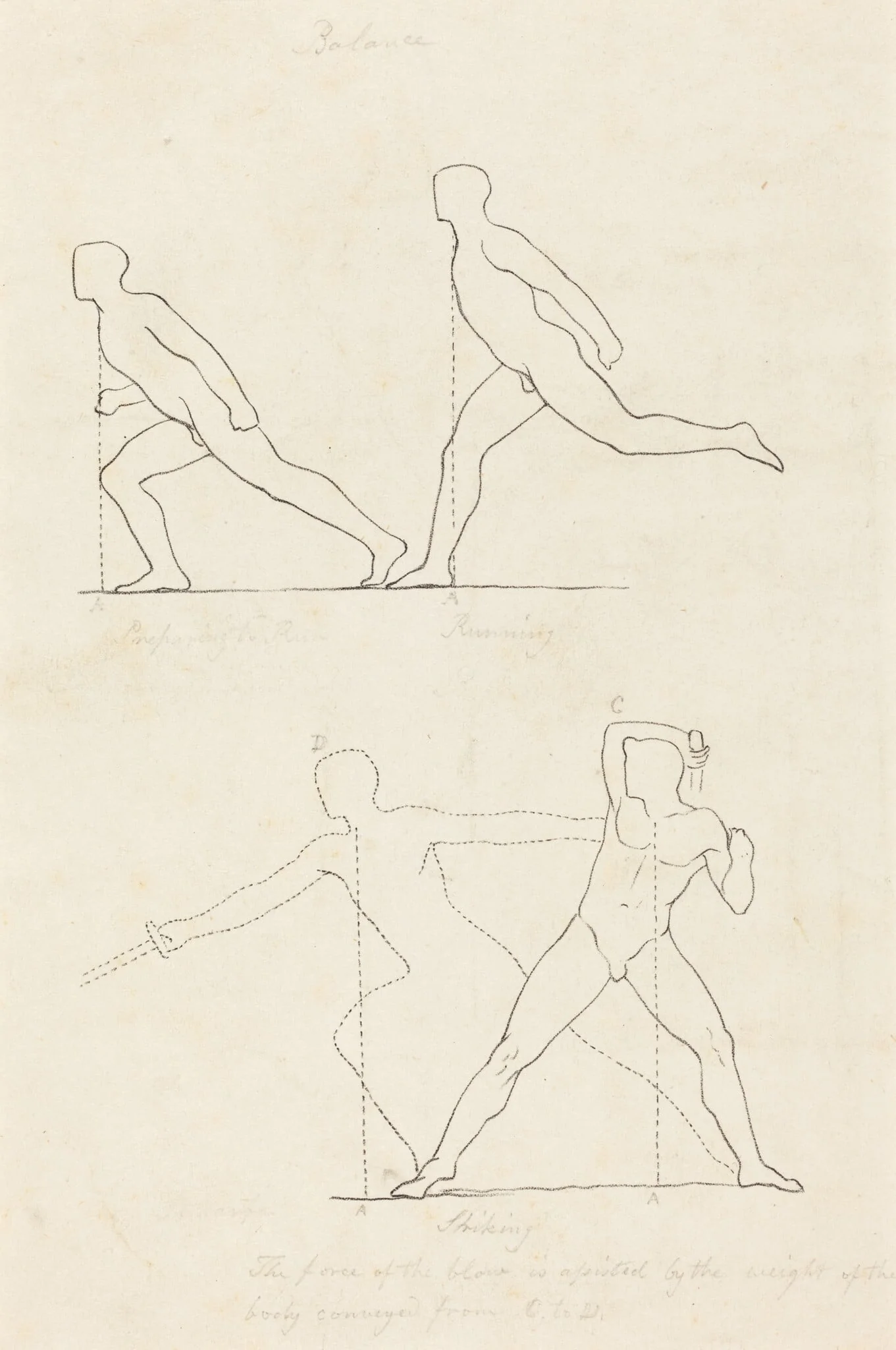 Preparing to Run; Running; Striking, detail