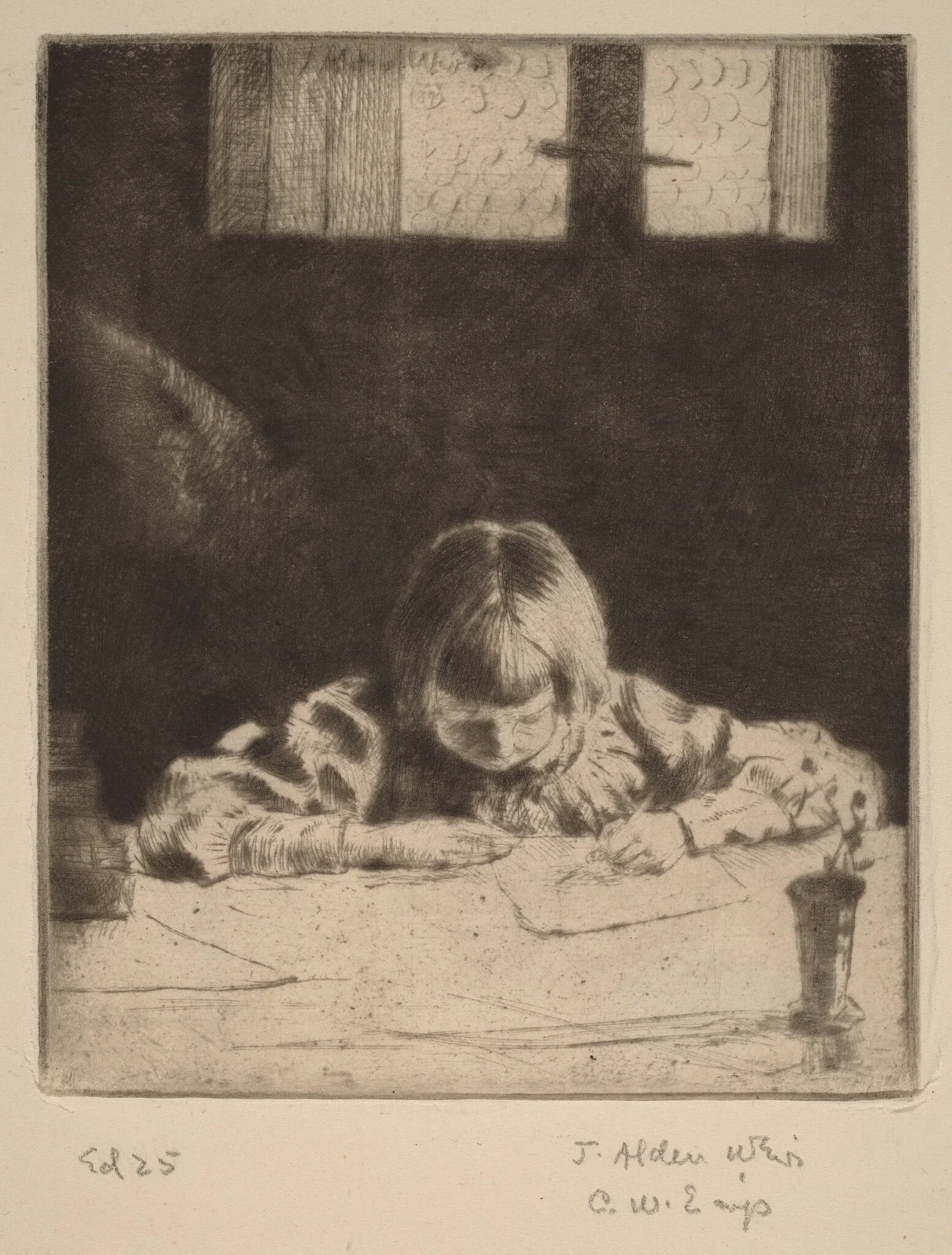 The Little Student, detail