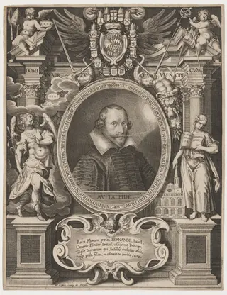 Ferdinand II, Roman Emperor, by Wolfgang Philipp Kilian, ink, 1628