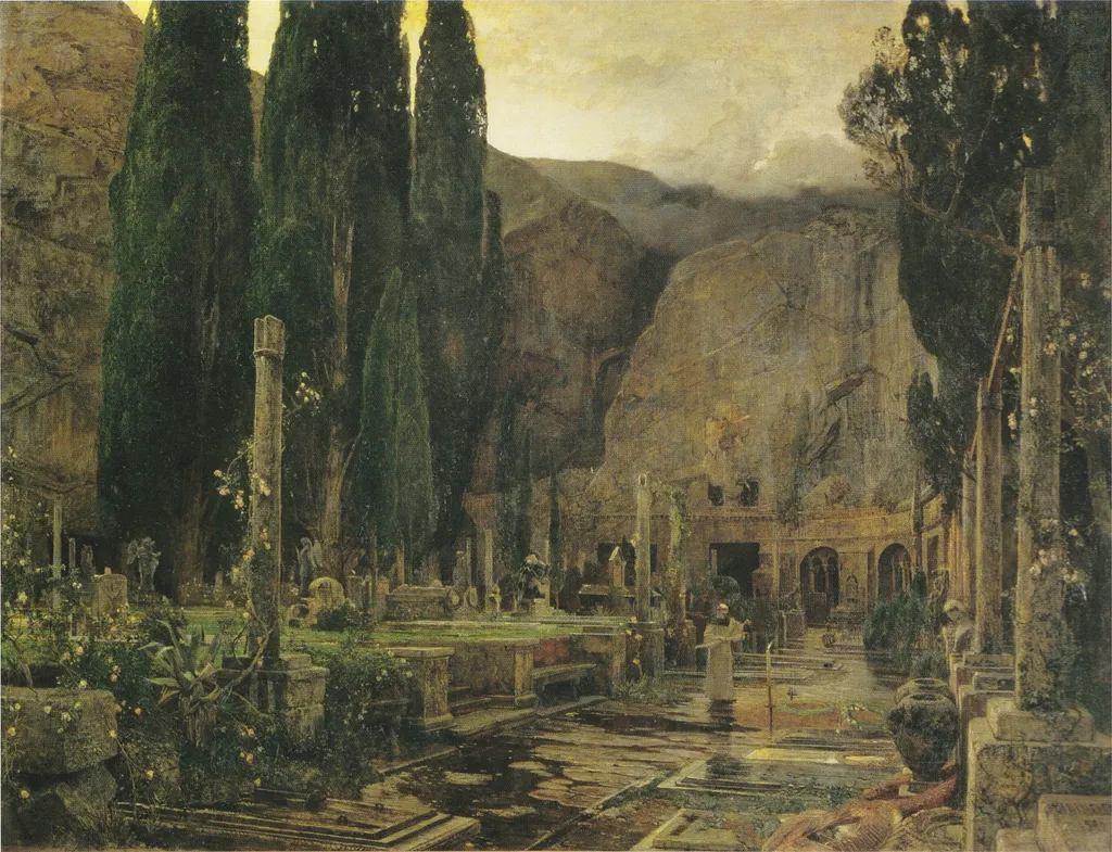Pax (The cemetery of Gravosa near Ragusa), by Emil Jakob Schindler, oil