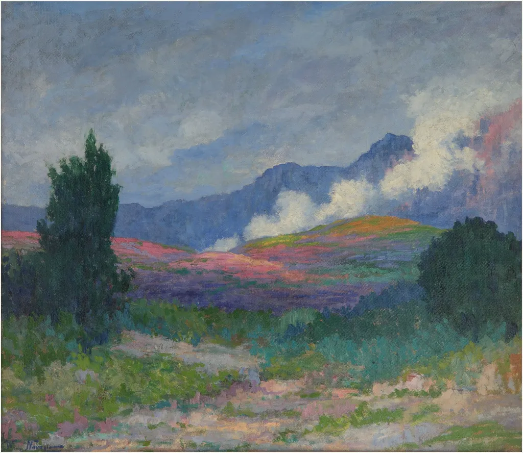 Nubes en la sierra, by Walter de Navazio, oil, 1915