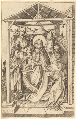 The Adoration of the Magi, by Master E.S., ink, 1462