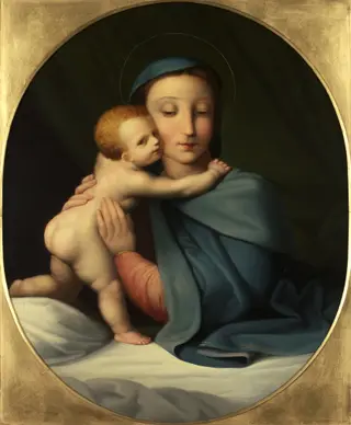 Madonna mit Kind, by Johann Scheffer von Leonhardshoff, oil, 1817