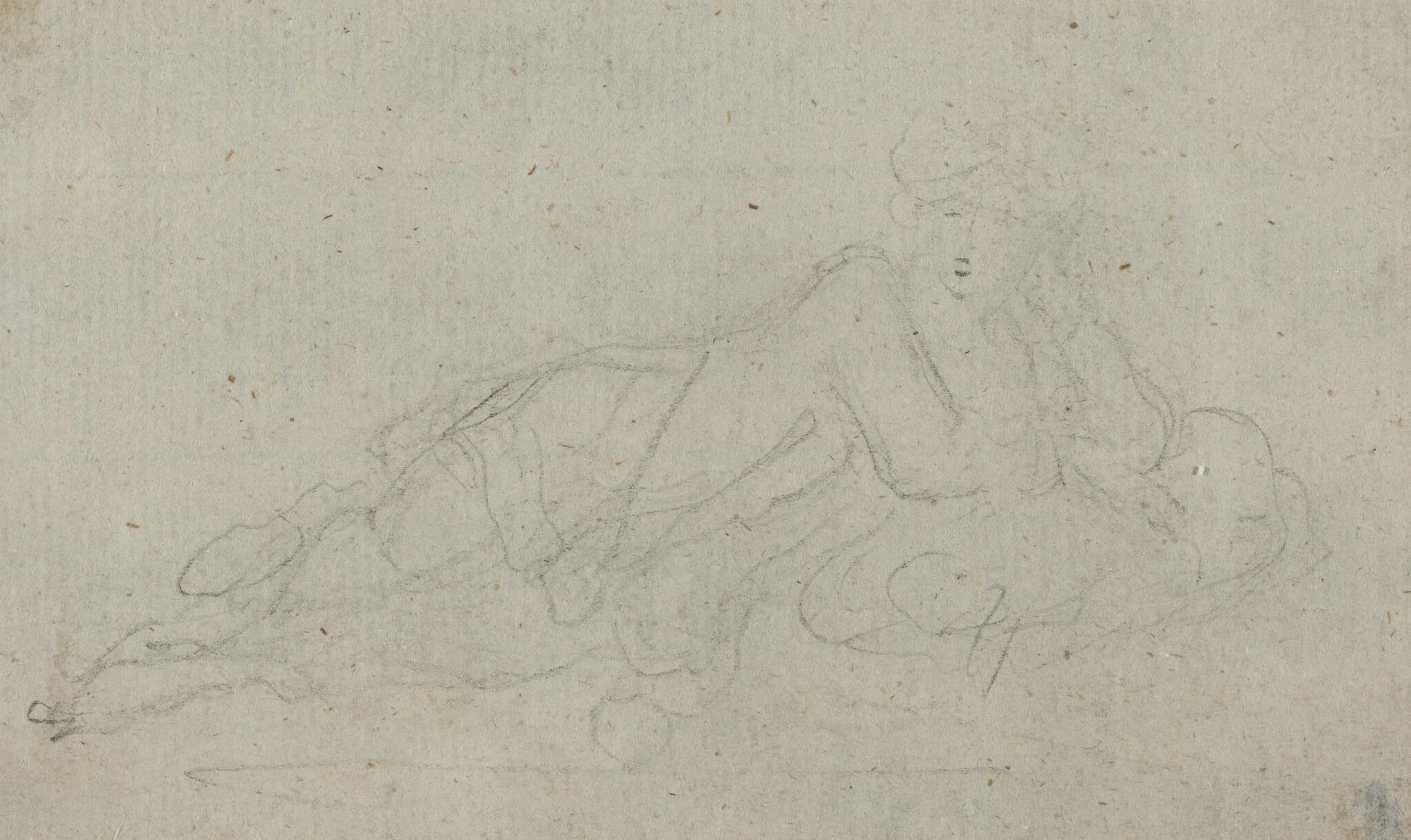Reclining Woman [verso], detail