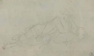 Reclining Woman [verso], by Giovanni Battista Cipriani, graphite, 1756