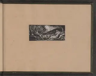 Thenot under Fruit Tree, by William Blake, ink, 1821
