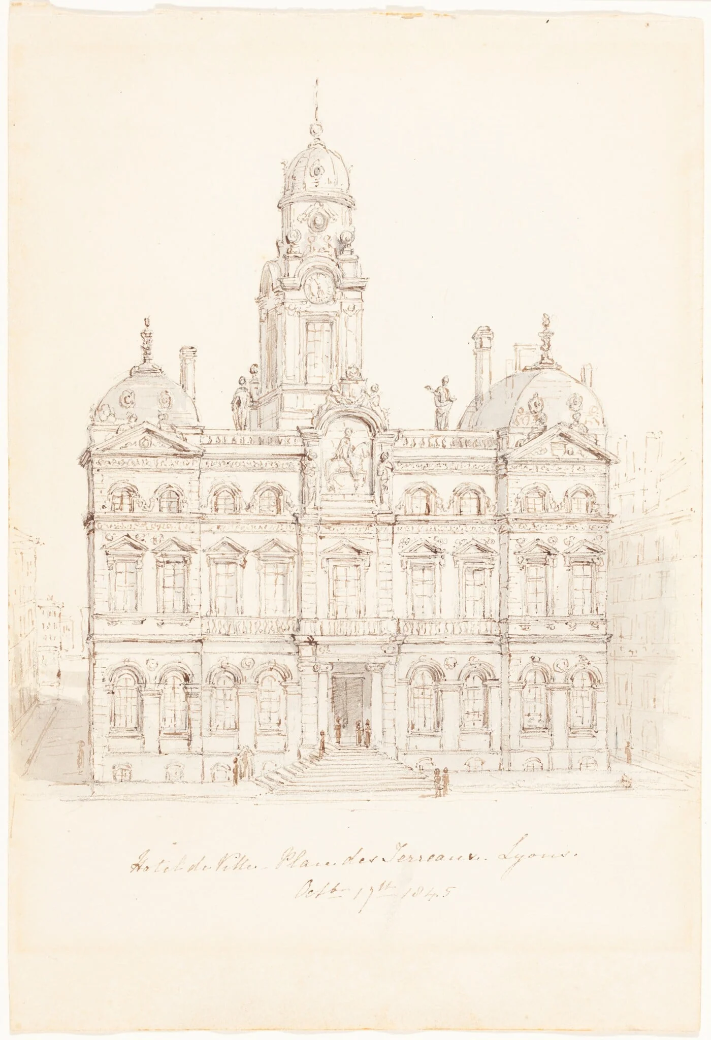 Hôtel de Ville, Place des Terreaux, Lyons, detail