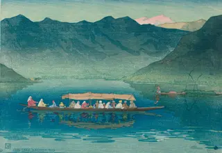 Dal Lake, Kashmir, by Charles William Bartlett, 1916