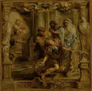 The death of Achilles, by Peter Paul Rubens, paint, 1640