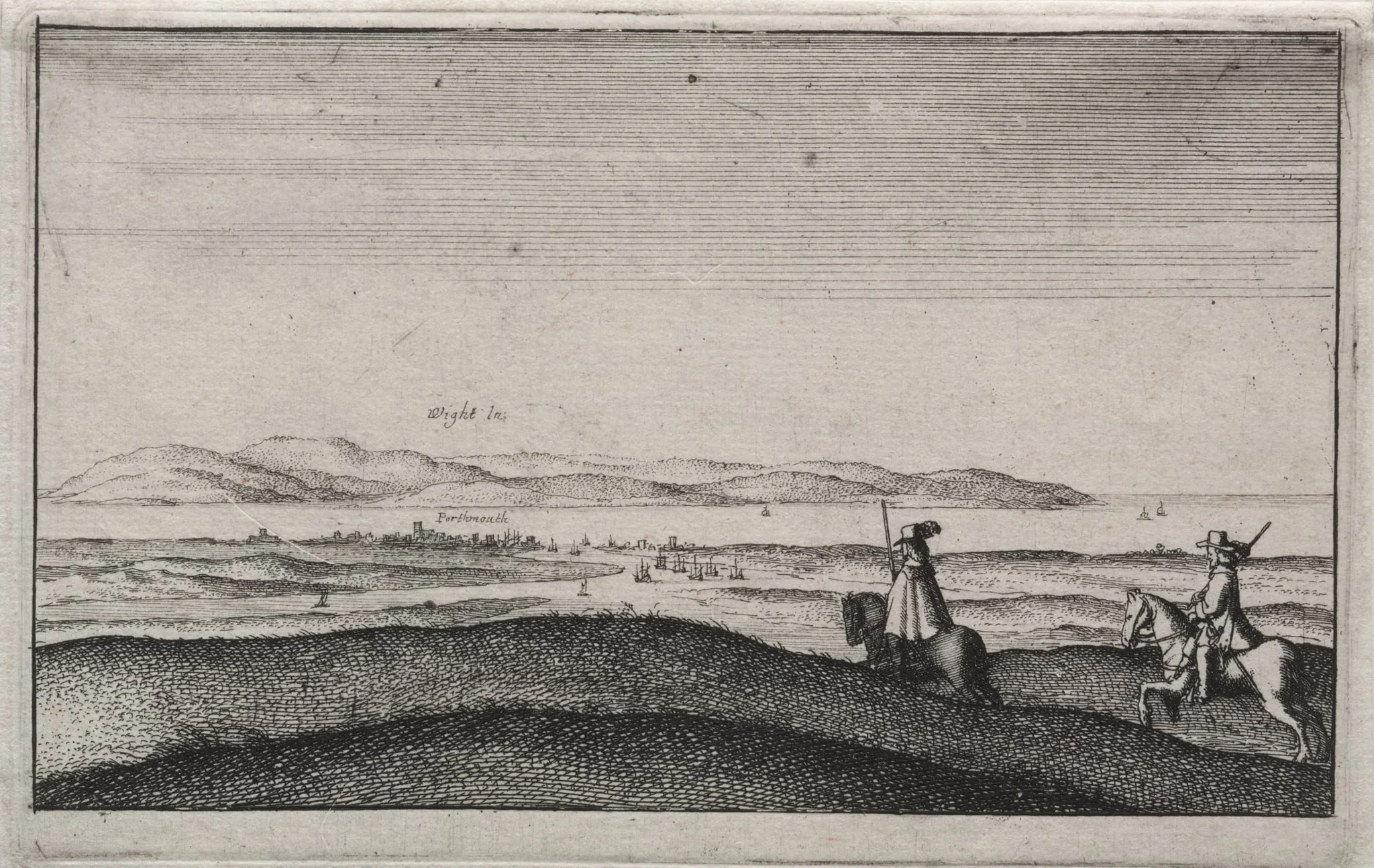 English Views: Isle of Wight from Portsmouth, detail