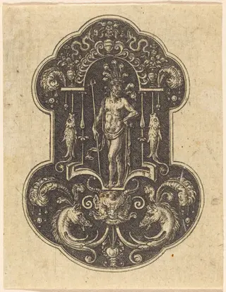 Neptune, by Etienne Delaune, ink, 1551