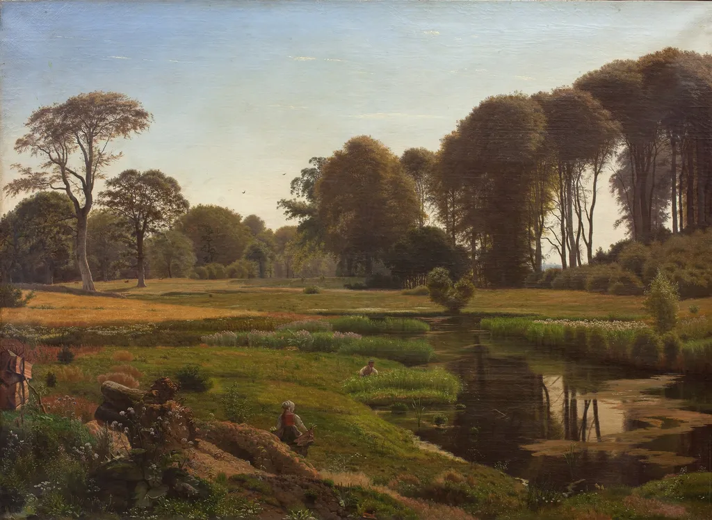 En sommerdag. Motiv fra Horneland ved Fåborg, by Vilhelm Kyhn, oil, 1869