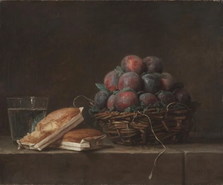 Basket of Plums, detail