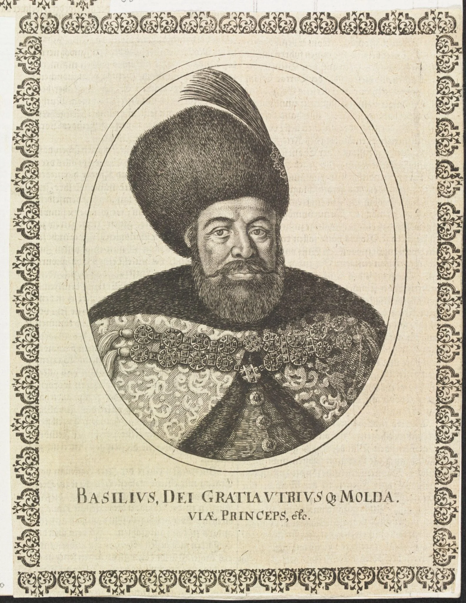 Basilius, Dei Gratia Utrius & Moldaviae Princeps, detail