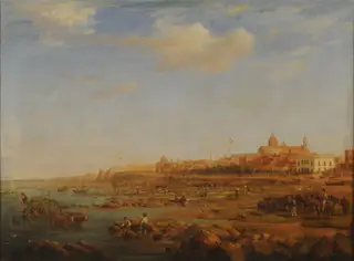 Buenos Aires vista, by Richard Adams, oil, 1832