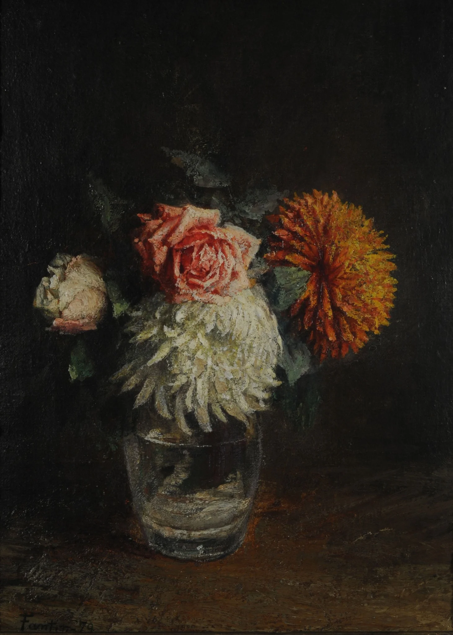 Flowers (Dahlias), detail