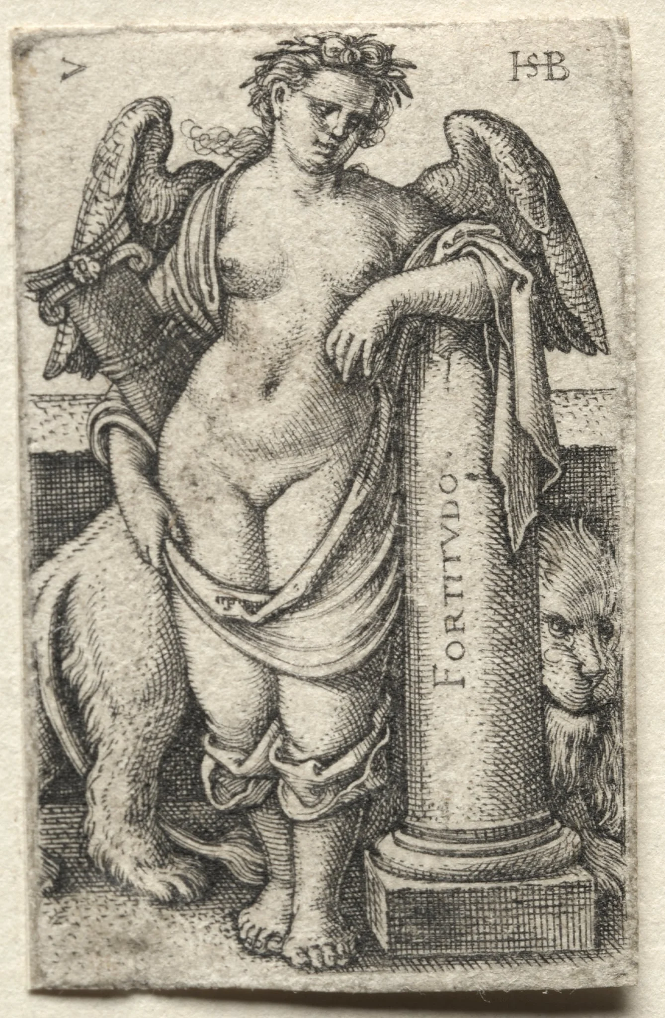 The Knowledge of God and the Seven Cardinal Virtues: Fortitude - Fortitudo, detail
