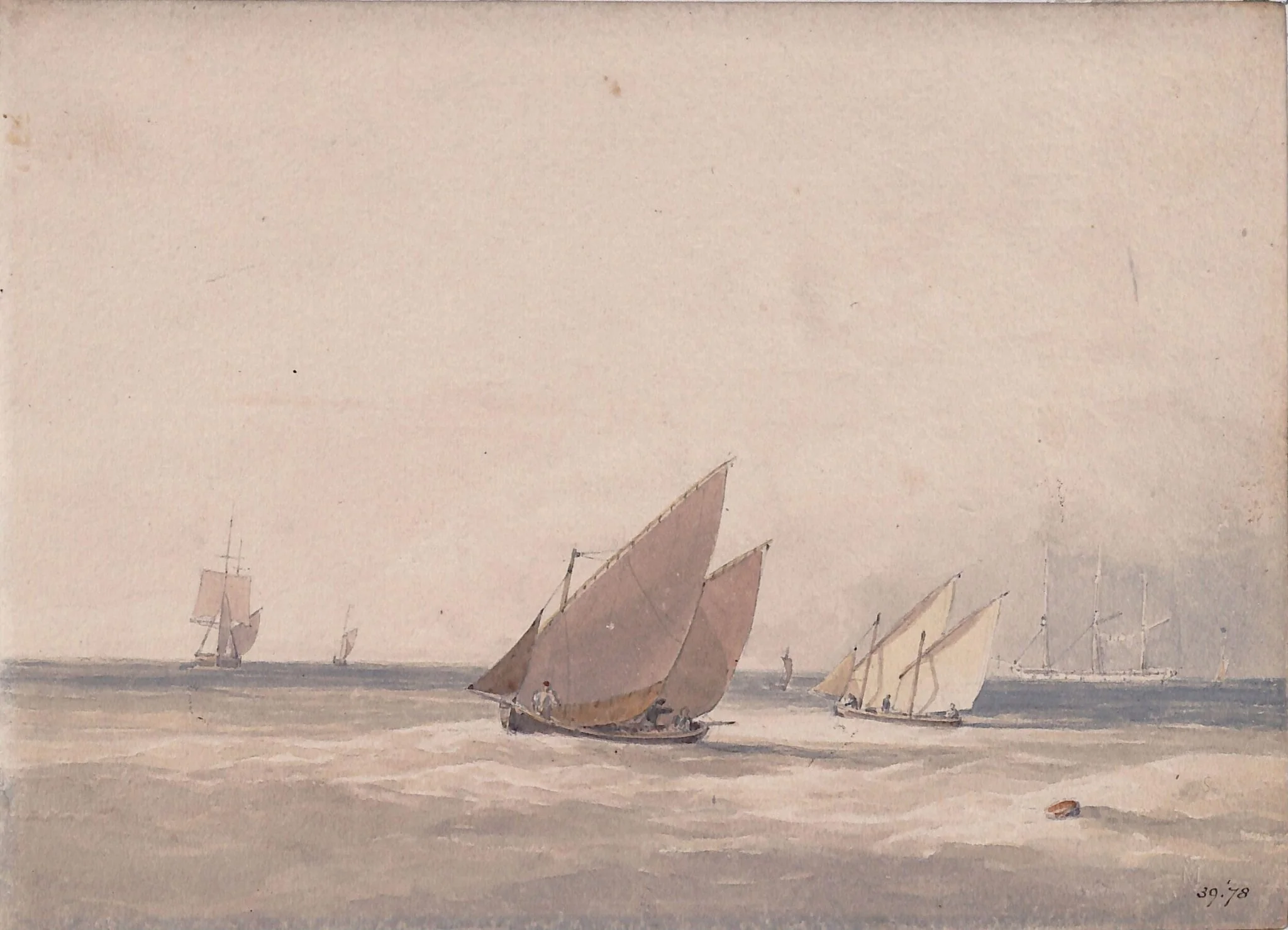 Leith Roads with Shipping, detail