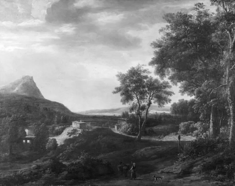 Forest View with Mountains, detail