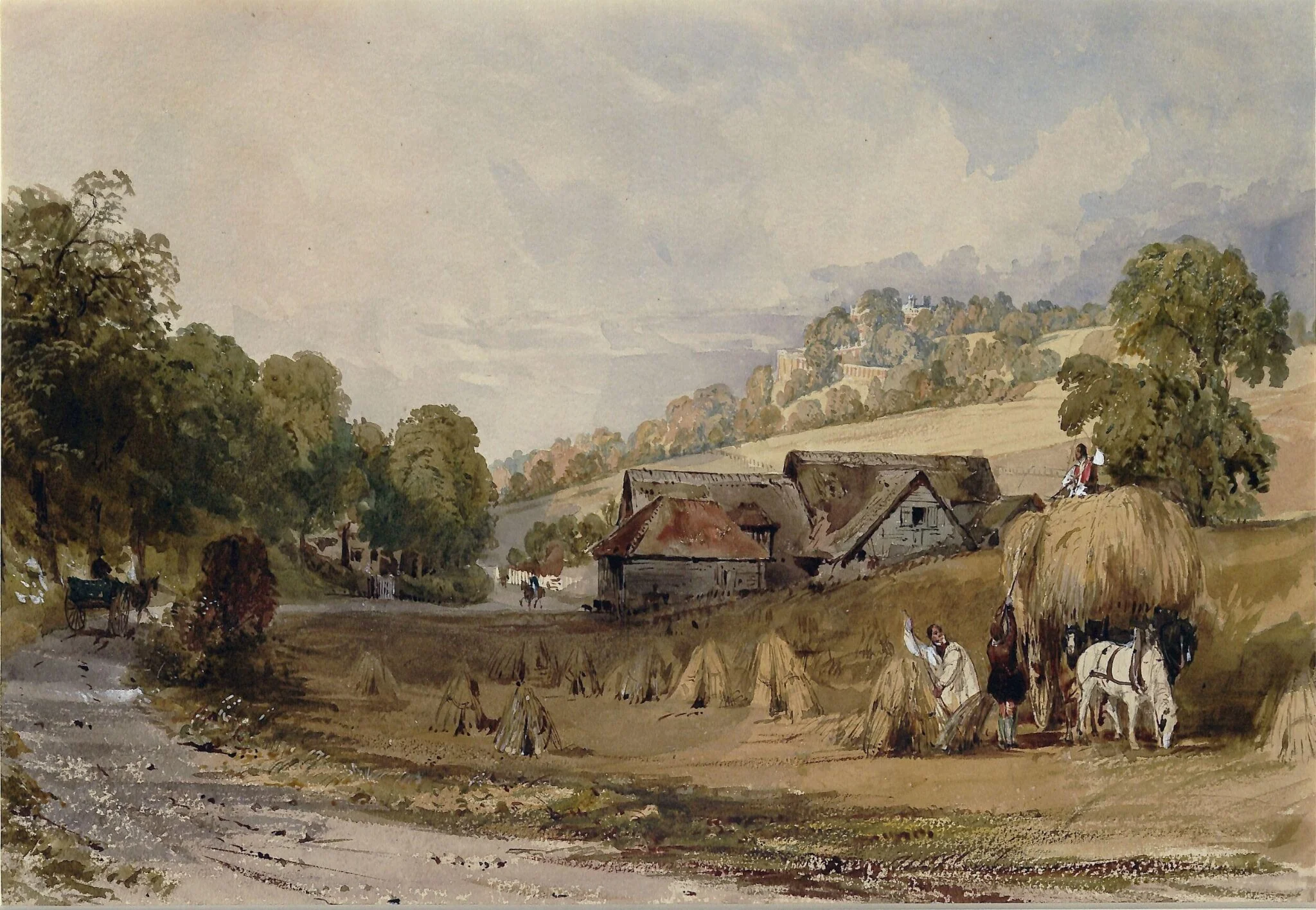 Haymaking at Ashurst, Surrey, detail