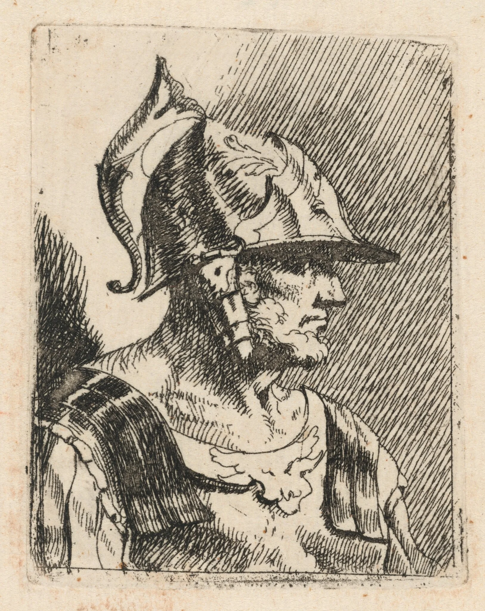 Bust of a Bearded Warrior, detail
