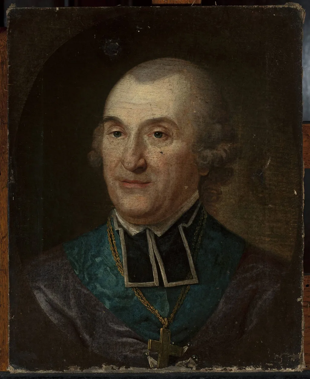 Portrait of Adam Krasiński, bishop of Kamyanets, by Mateusz Tokarski, oil, 1787